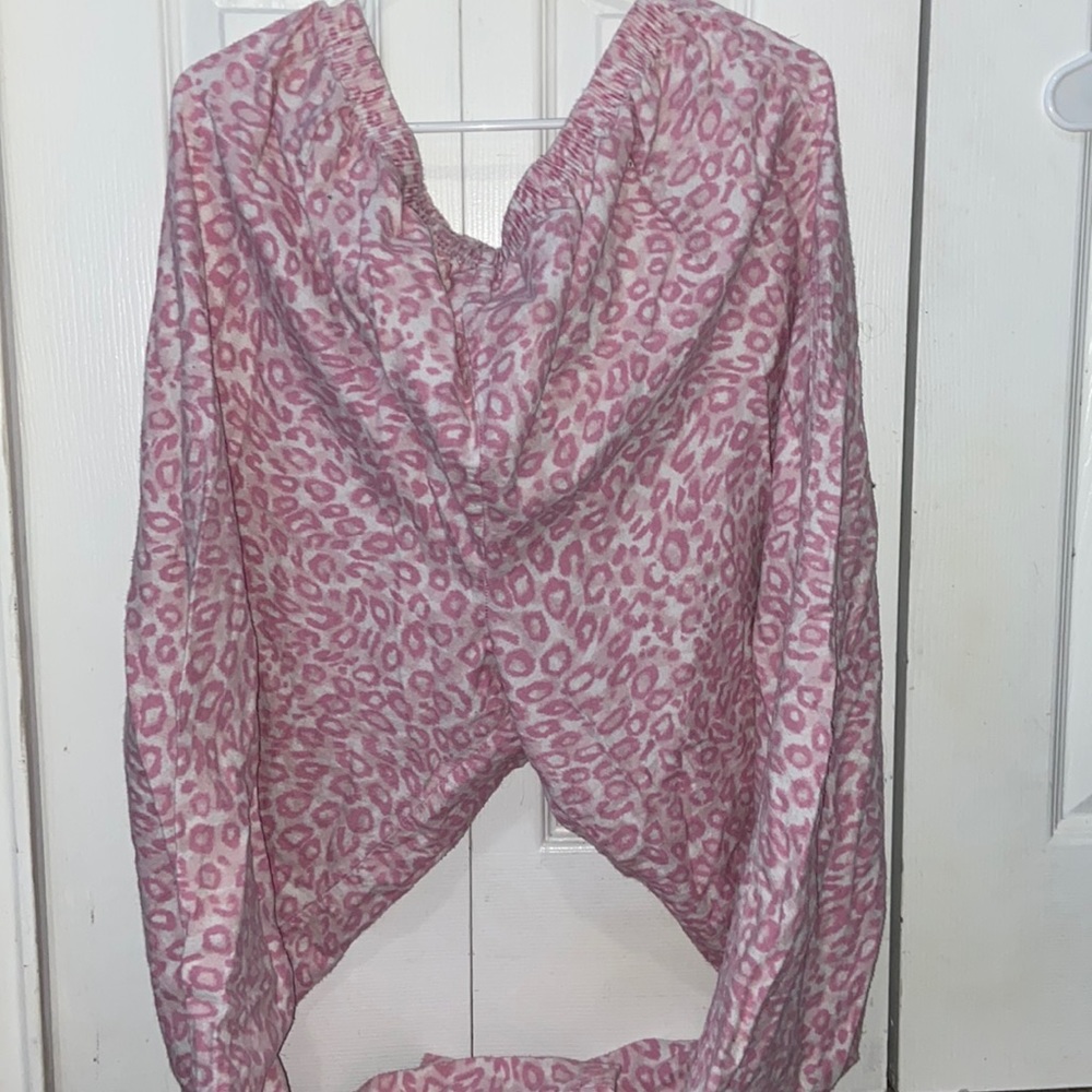 Light Pink Cheetah Print Pajama Pants